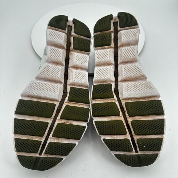 On Cloud X Swiss Engineering Men Size 12.5 Aloe White Green Running Shoes - Picture 10 of 13